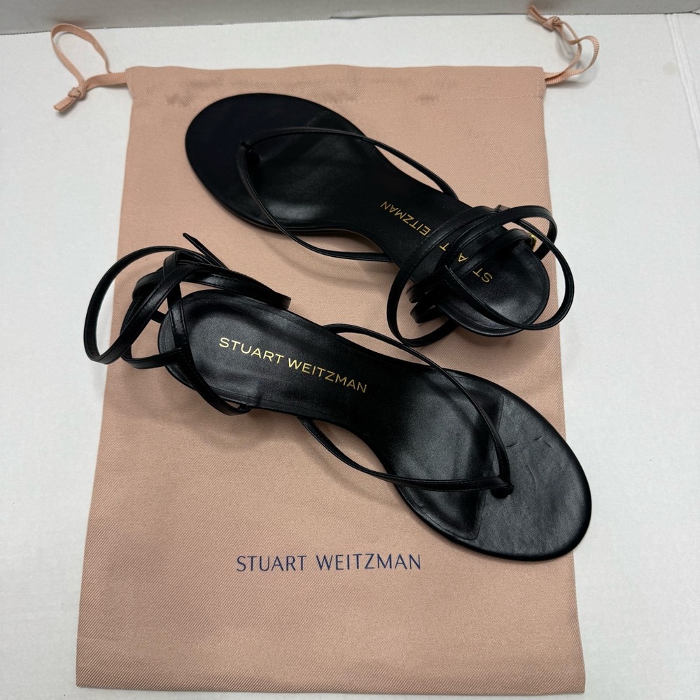 Stuart Weitzman Jimena Black Strappy Sandals - Picture 9 of 11